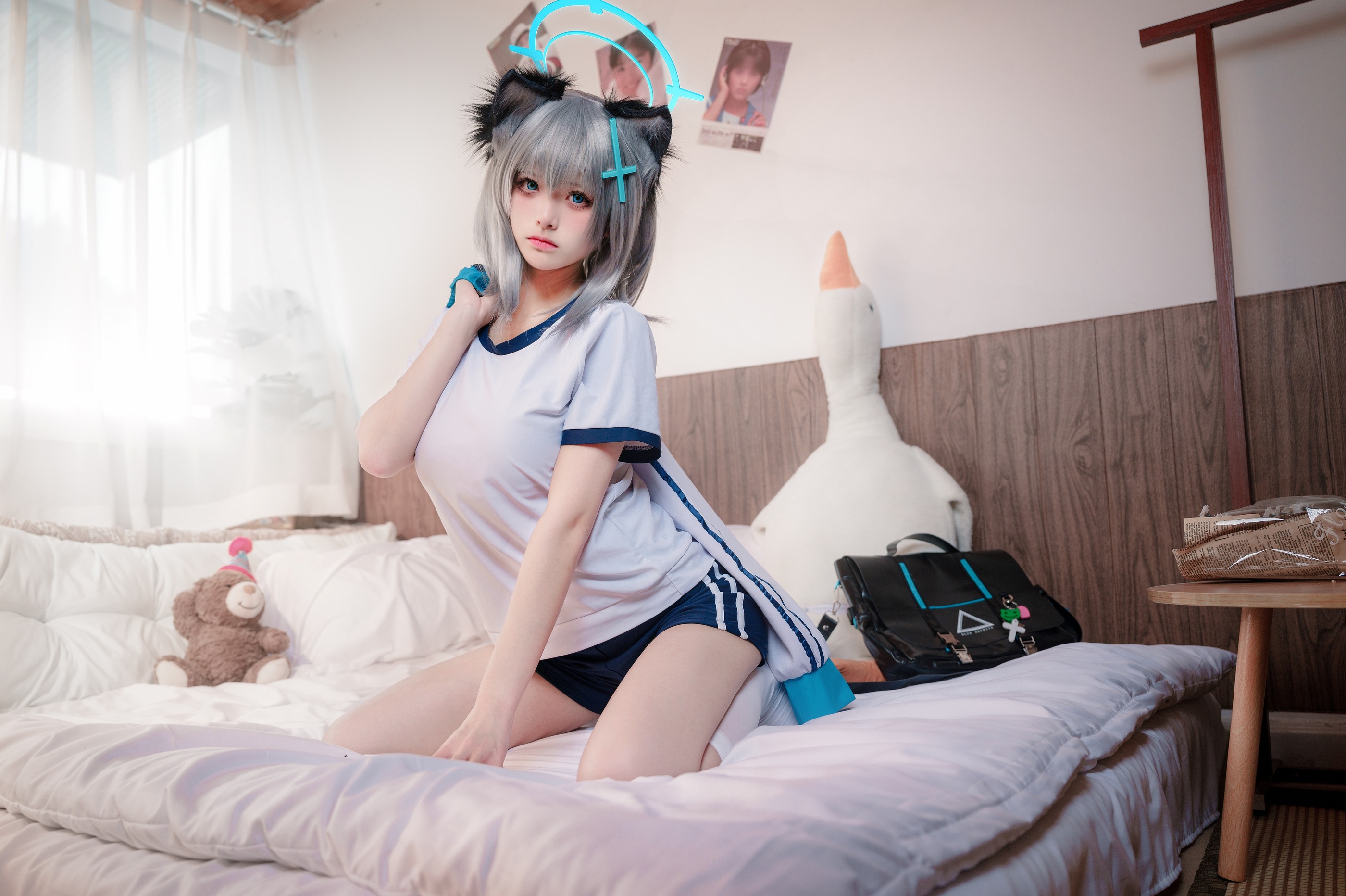 图片[1]-九柒喵 – NO.003 体操服白子[17P]-XikXak